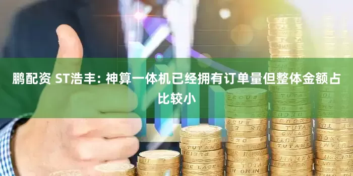 鹏配资 ST浩丰: 神算一体机已经拥有订单量但整体金额占比较小